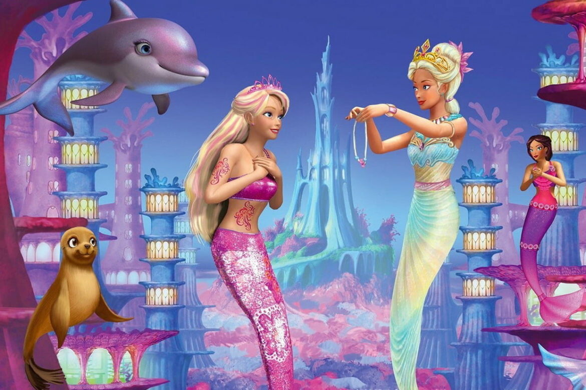 Bộ sưu tập tranh tô màu Nàng tiên cá Barbie dễ thương cho bé gái