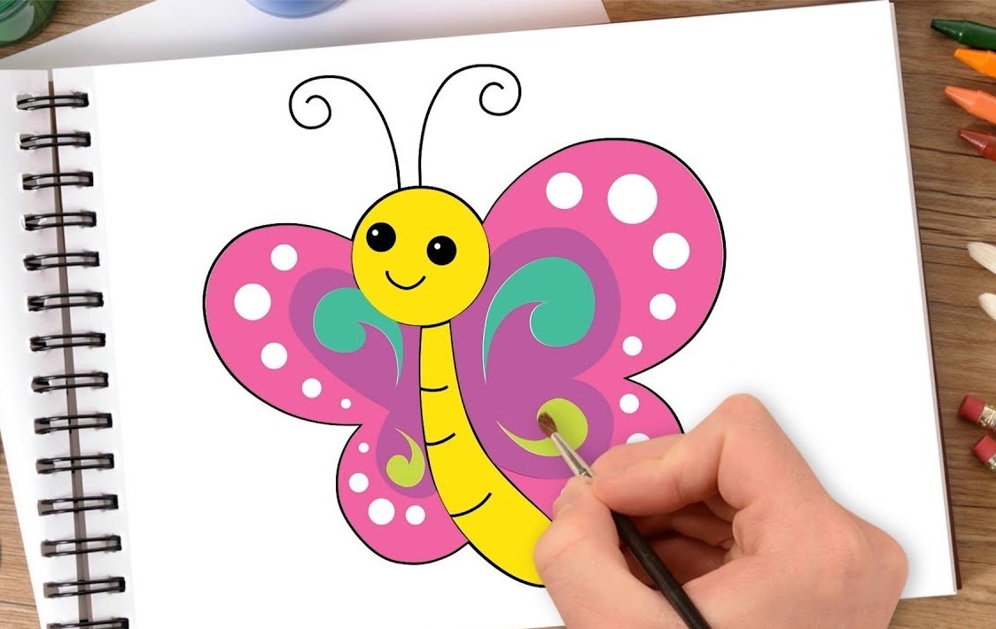 Hình ảnh con bướm cho trẻ tô màu