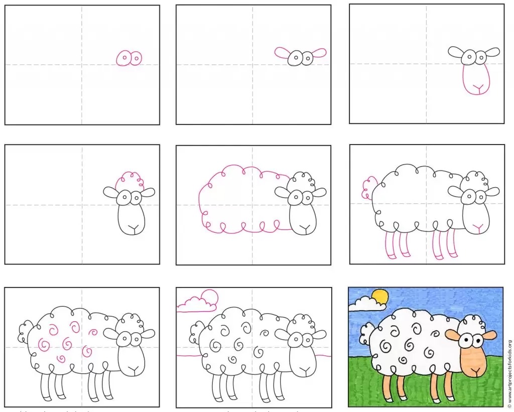 Tải miễn phí bài tập tô màu - Tô màu Con cừu - STEAM KIDS