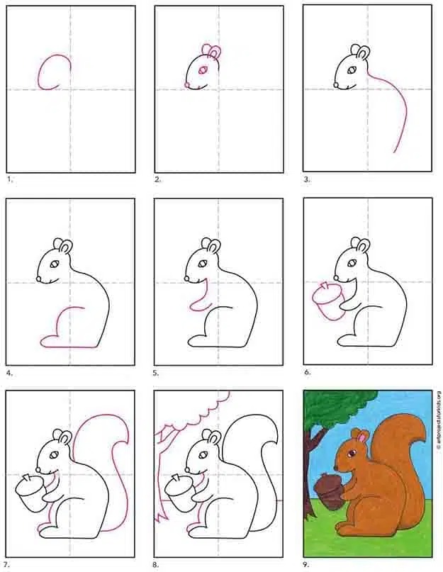 Vẽ con sóc đơn giản với hơn 10 cách vẽ độc đáo đang chờ đợi bạn khám phá trên YeuTre.Net. Những bước hướng dẫn cách vẽ động vật được trình bày một cách rõ ràng và dễ hiểu, giúp bạn tạo ra những bức vẽ đầy phong phú và sáng tạo.