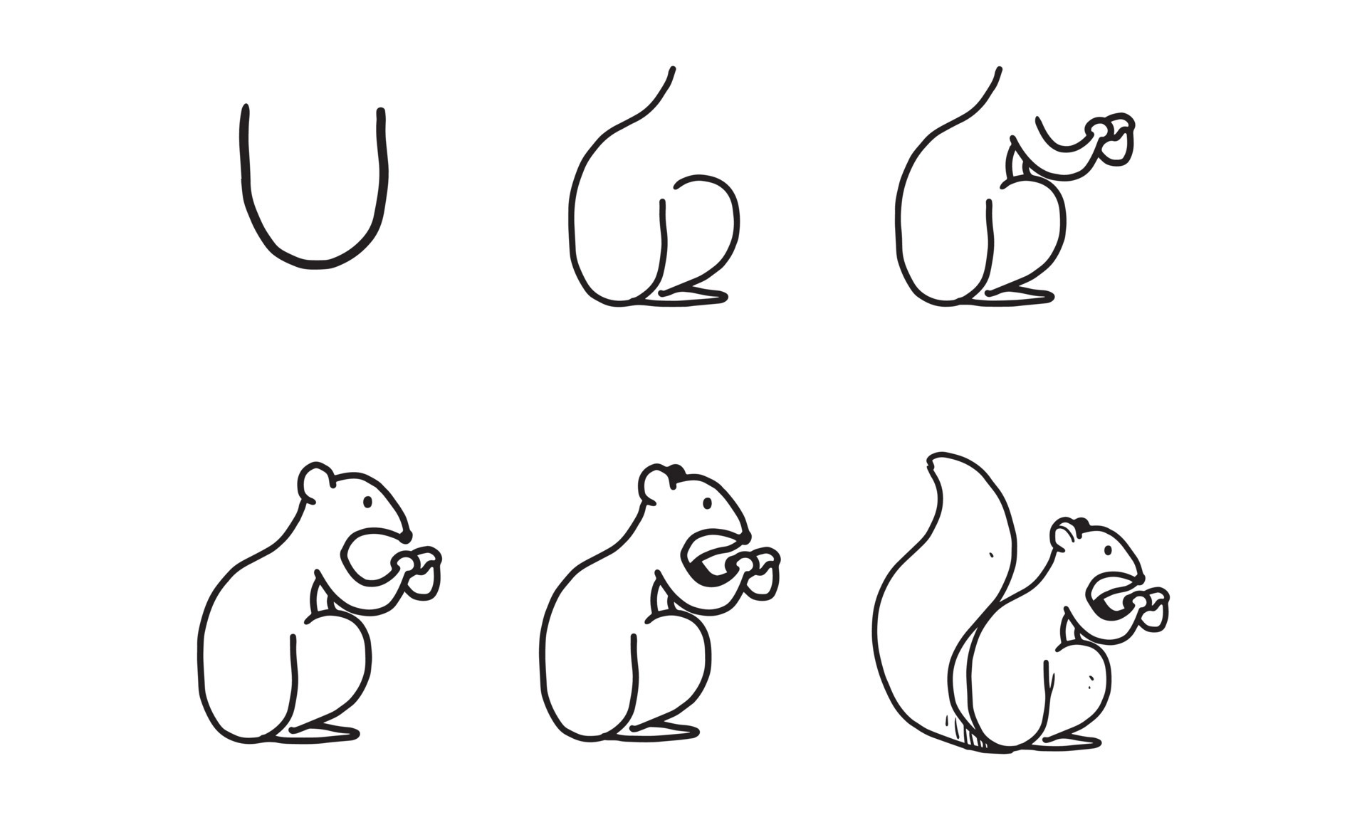 Bạn có muốn biết cách vẽ con sóc đơn giản nhất? Hãy xem hình ảnh này để tìm hiểu những bước đầu tiên để trở thành một nghệ sĩ vẽ sách.